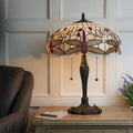 Lampada da Tavolo Tiffany Dragonfly Beige Interiors 1900 - Corda di Trazione