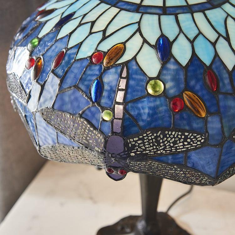 Lampada da Tavolo Tiffany Blue Dragonfly Interiors 1900