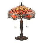 Lampada da Tavolo Tiffany Flame Dragonfly di Interiors 1900