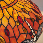 Lampada da Tavolo Tiffany Flame Dragonfly di Interiors 1900