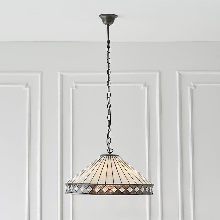 Fargo Grande Lampada da Soffitto Tiffany - Attacco per 1 Lampadina