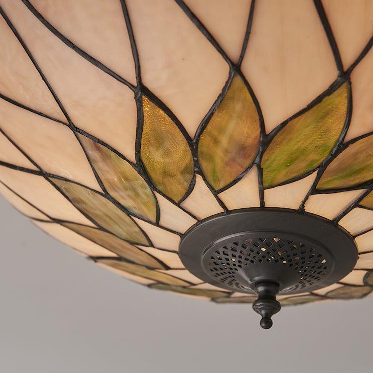 Interiors 1900 Hutchinson Grande Lampada da Soffitto Tiffany Flush
