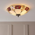 Interiors 1900 Ingram Grande Lampada da Soffitto Tiffany Flush
