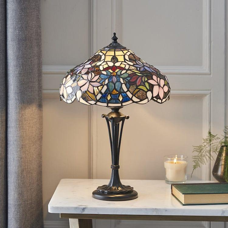 Interiors 1900 Sullivan Piccola Lampada da Tavolo Tiffany