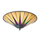 Interiors 1900 Dark Star Grande Lampada da Soffitto Tiffany Flush