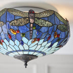 Luce da soffitto Tiffany Medium Drago Blu