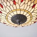 Lampada da soffitto Tiffany Beige Libellula Media