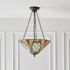 Interiors 1900 Hector Medium Lampada da Soffitto Tiffany Invertita