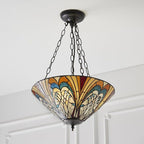 Interiors 1900 Hector Medium Lampada da Soffitto Tiffany Invertita