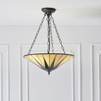 Lampadario Invertito Tiffany Dark Star Grande