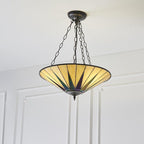 Lampadario Invertito Tiffany Dark Star Grande
