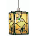 Lampada da soffitto Tiffany Verde Farfalla Facile da Montare