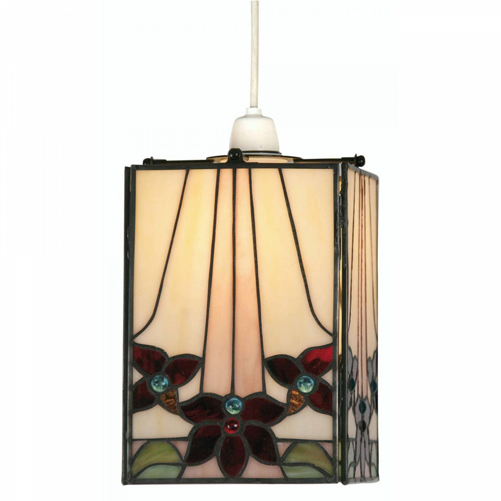 Lampada a soffitto Camillo Red Tiffany Easy Fit