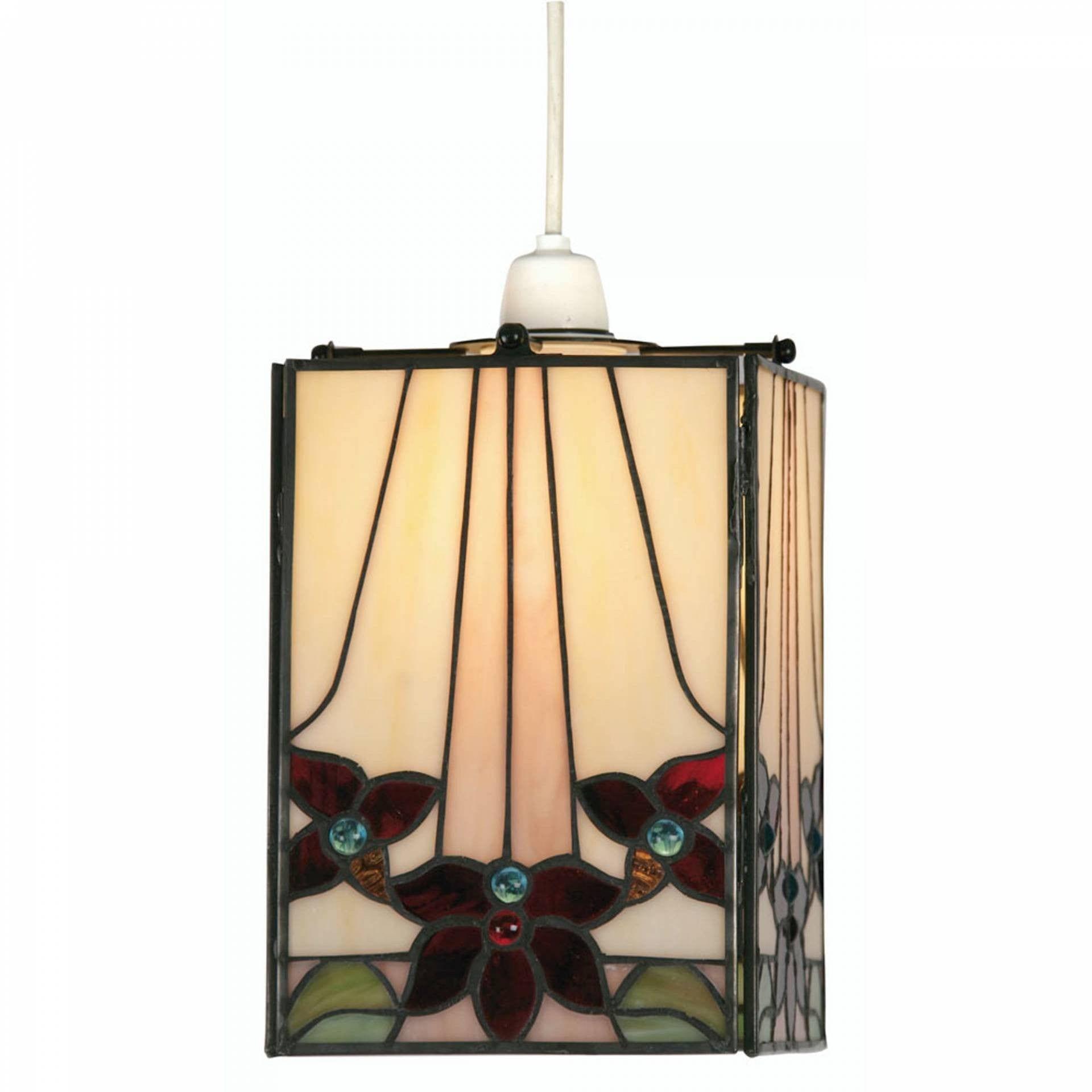 Lampada a soffitto Camillo Red Tiffany Easy Fit