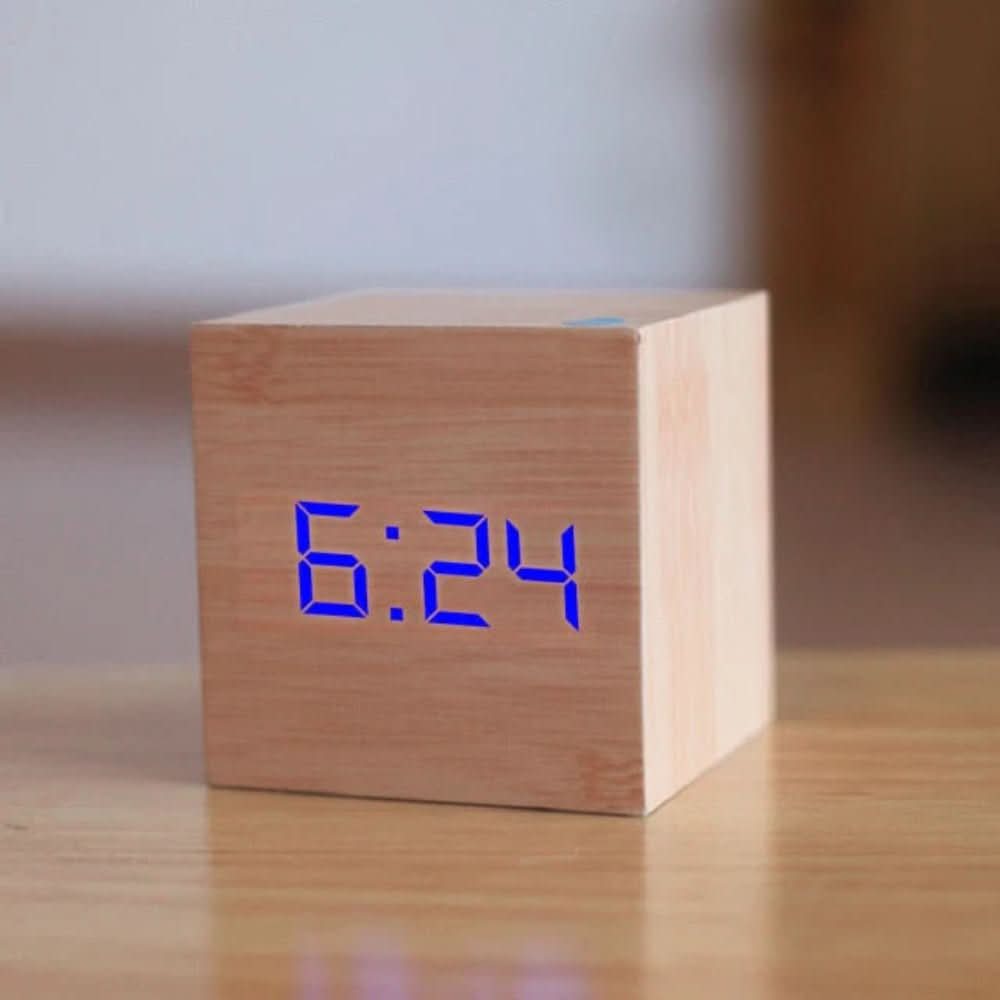 ZENICUBE – Orologio Alarm LED Minimalista con Visualizzazione di Ora, Data e Temperatura