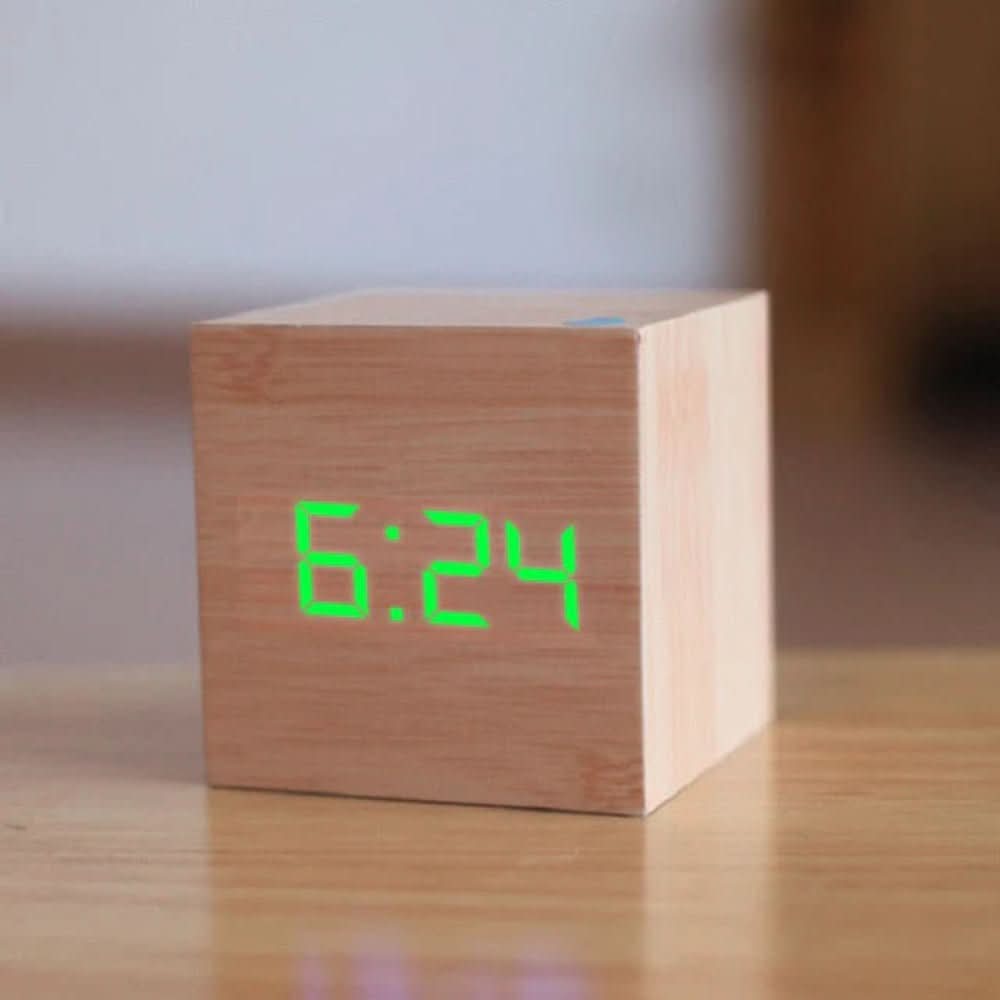 ZENICUBE – Orologio Alarm LED Minimalista con Visualizzazione di Ora, Data e Temperatura