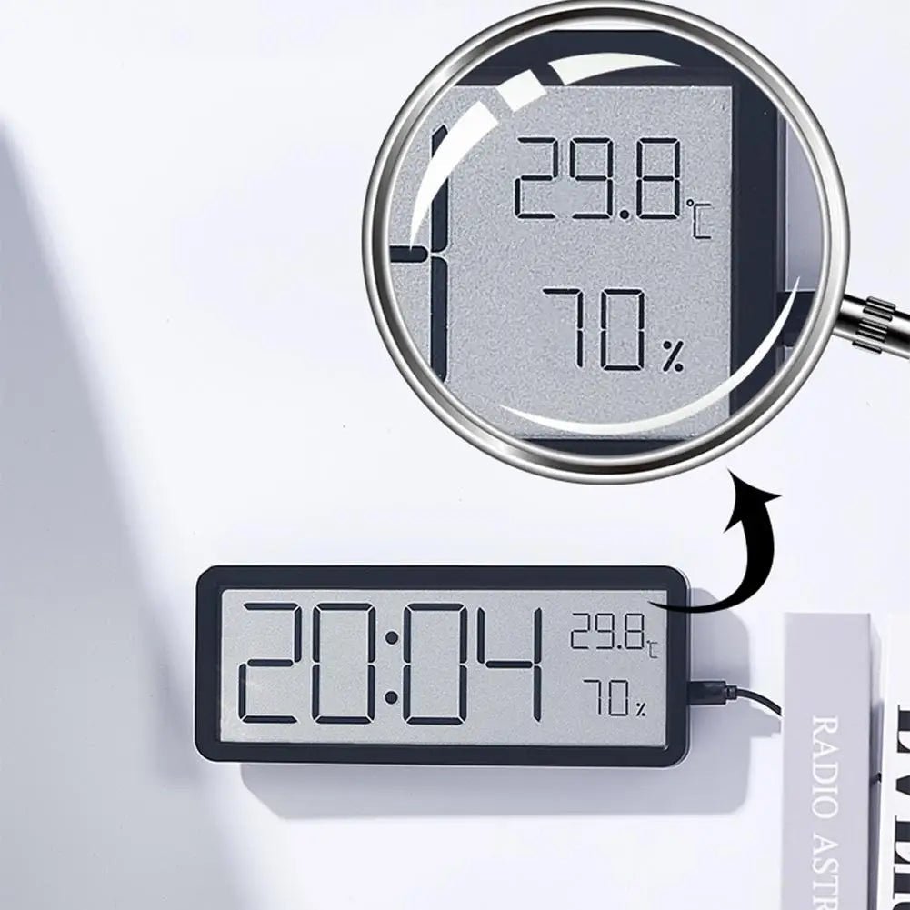 TIMESENSE – Grande Orologio da Parete Digitale con Display LED e Sensore Climatico
