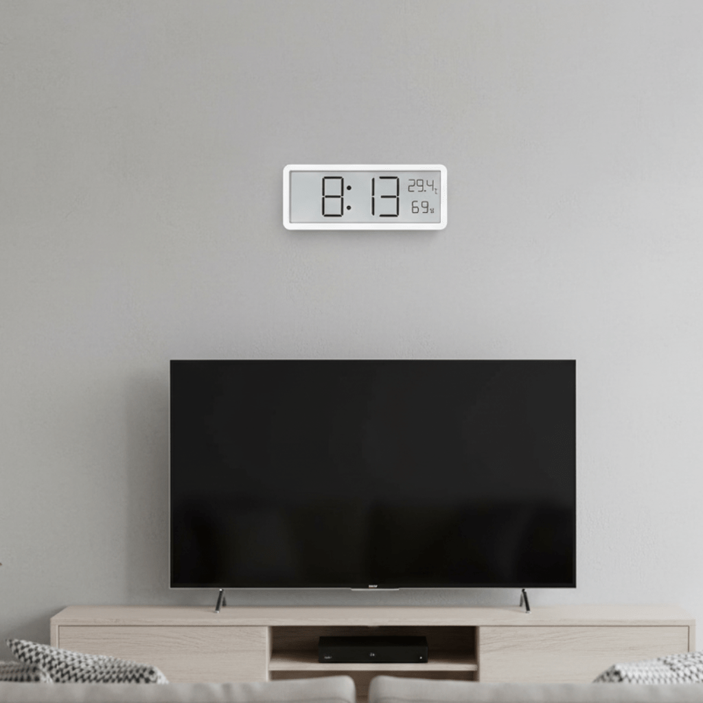 TIMESENSE – Grande Orologio da Parete Digitale con Display LED e Sensore Climatico