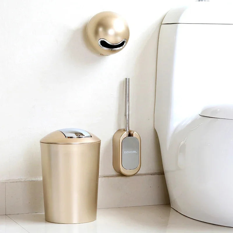 Porta Carta Igienica Spazzola per Toilette Cestino per Rifiuti Organizzatore per Bagno