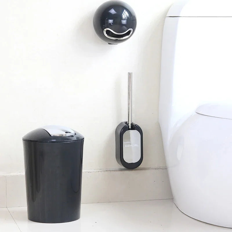 Porta Carta Igienica Spazzola per Toilette Cestino per Rifiuti Organizzatore per Bagno