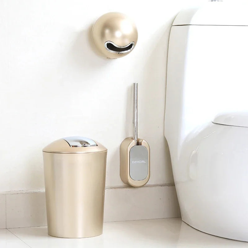 Porta Carta Igienica Spazzola per Toilette Cestino per Rifiuti Organizzatore per Bagno