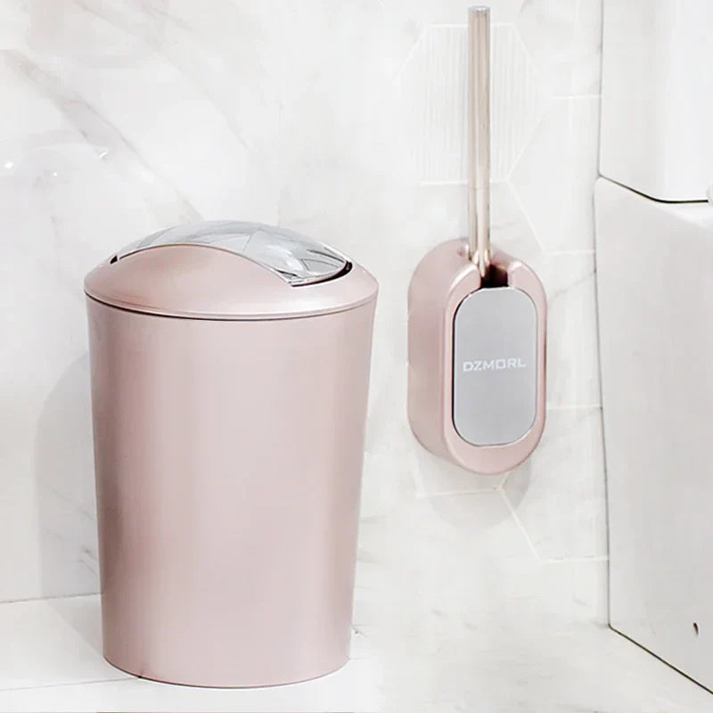 Porta Carta Igienica Spazzola per Toilette Cestino per Rifiuti Organizzatore per Bagno