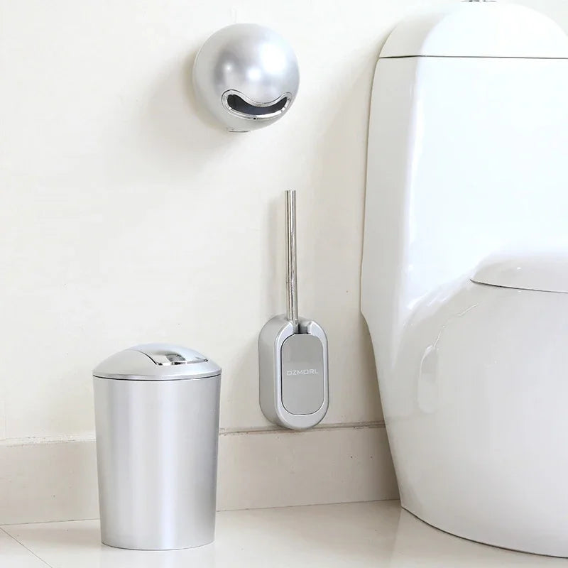 Porta Carta Igienica Spazzola per Toilette Cestino per Rifiuti Organizzatore per Bagno