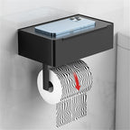 Portarotolo con Dispenser per Salviette - Scaffale Multi-funzione