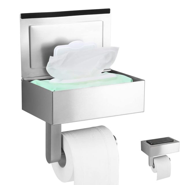 Portarotolo con Dispenser per Salviette - Scaffale Multi-funzione