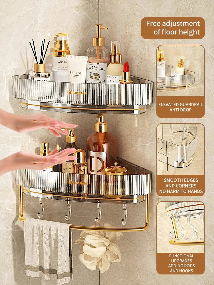 Scaffale Angolare Triangolare per Toilette - Mensole per la Doccia