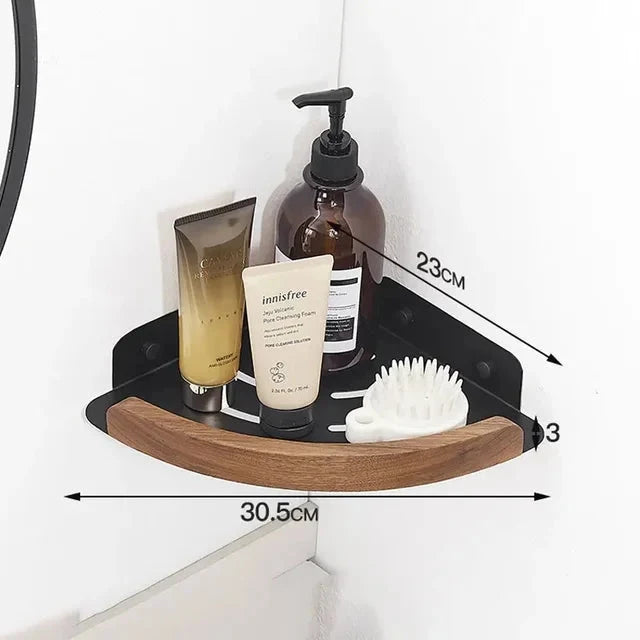 Portasciugamani in Noce, Porta Asciugamani senza Fori, Accessorio per Bagno