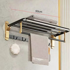 Portasciugamani in Alluminio Spaziale da Muro Accessorio da Bagno