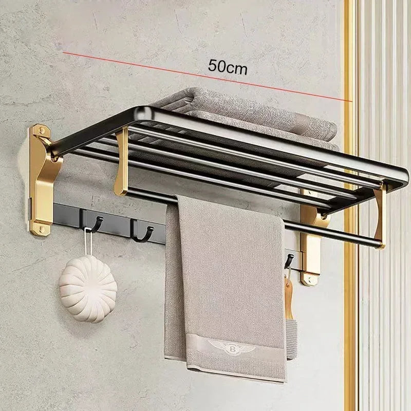 Portasciugamani in Alluminio Spaziale da Muro Accessorio da Bagno