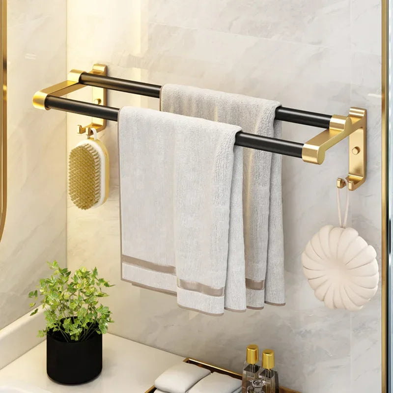 Portasciugamani in Alluminio Spaziale da Muro Accessorio da Bagno