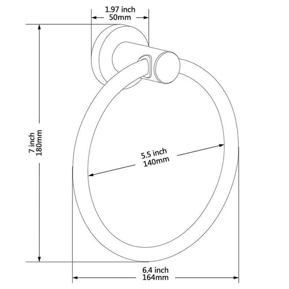 Anello Porta Asciugamano Semicircolare in Acciaio Inossidabile