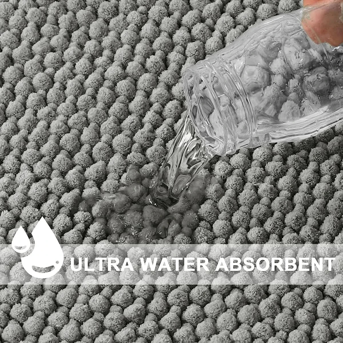 TAPPETINO DA BAGNO ULTRAMORBIDO – Tappetino da bagno in microfibra morbida con design antiscivolo