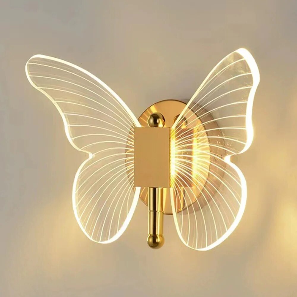 ButterflyGlow - Lampada a parete LED moderna per spazi abitativi eleganti