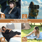 Coperta Riscaldata Portatile 12V per Viaggi in Auto con Collegamento USB
