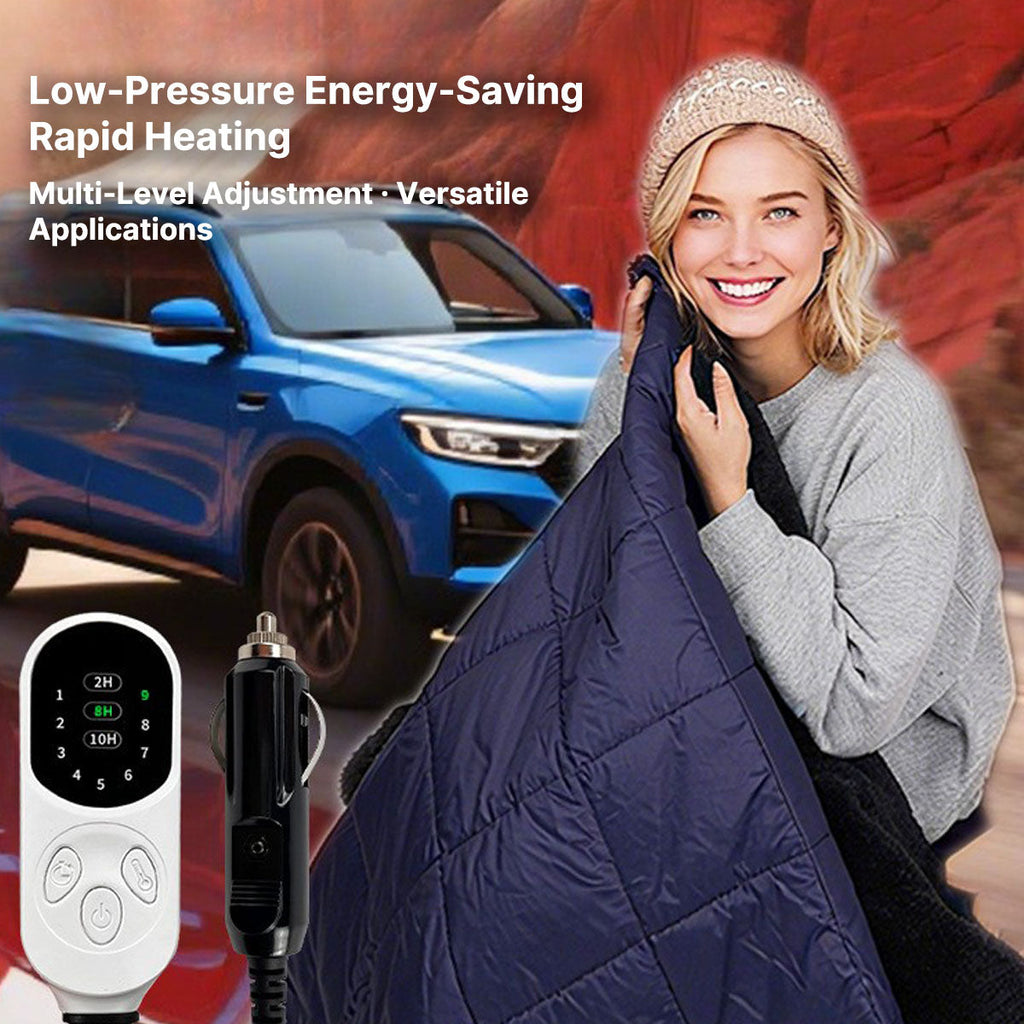 Coperta Riscaldata Portatile 12V per Viaggi in Auto con Collegamento USB