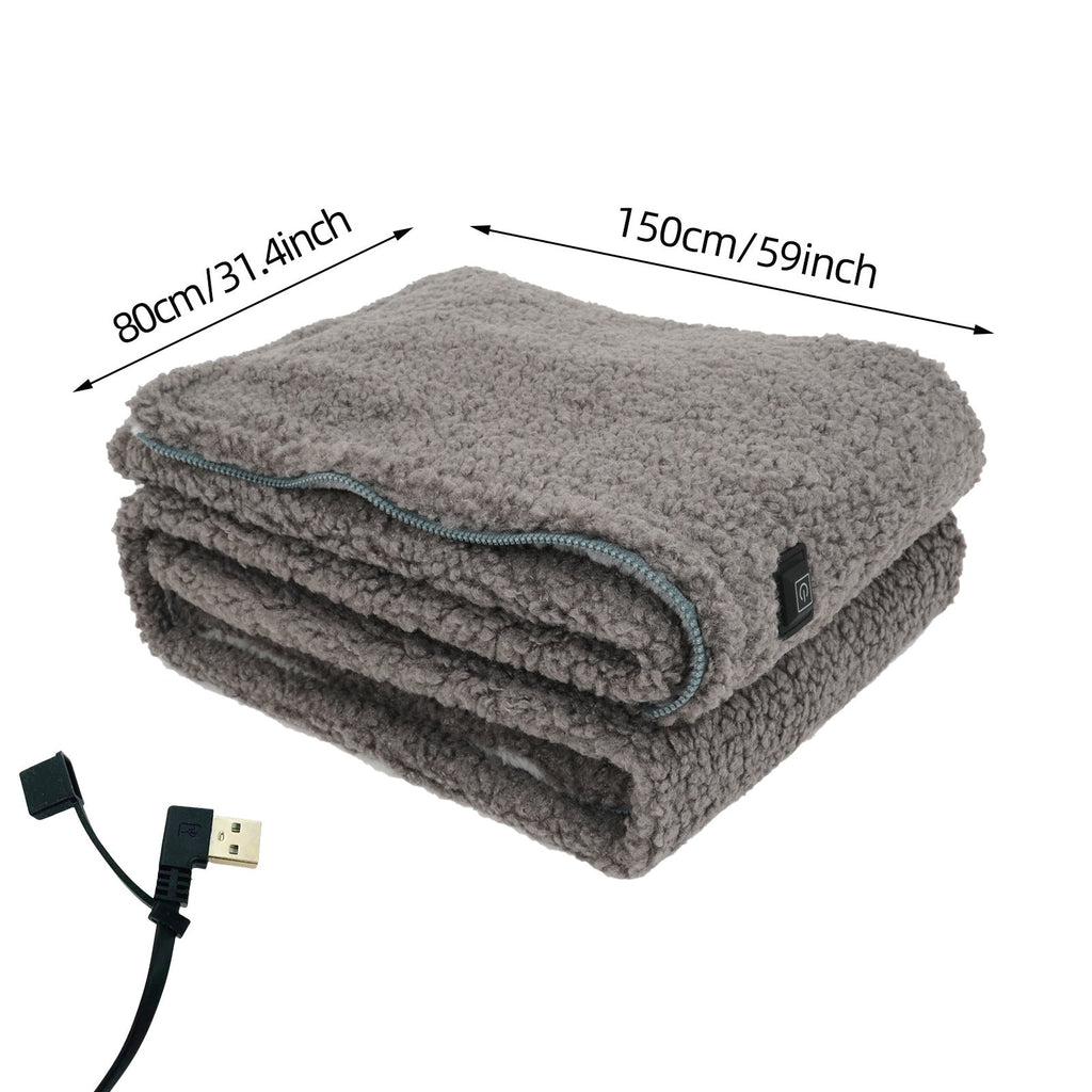 Coperta Riscaldata Portatile con Collegamento USB e 3 Impostazioni di Temperatura