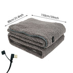 Coperta Riscaldata Portatile con Collegamento USB e 3 Impostazioni di Temperatura