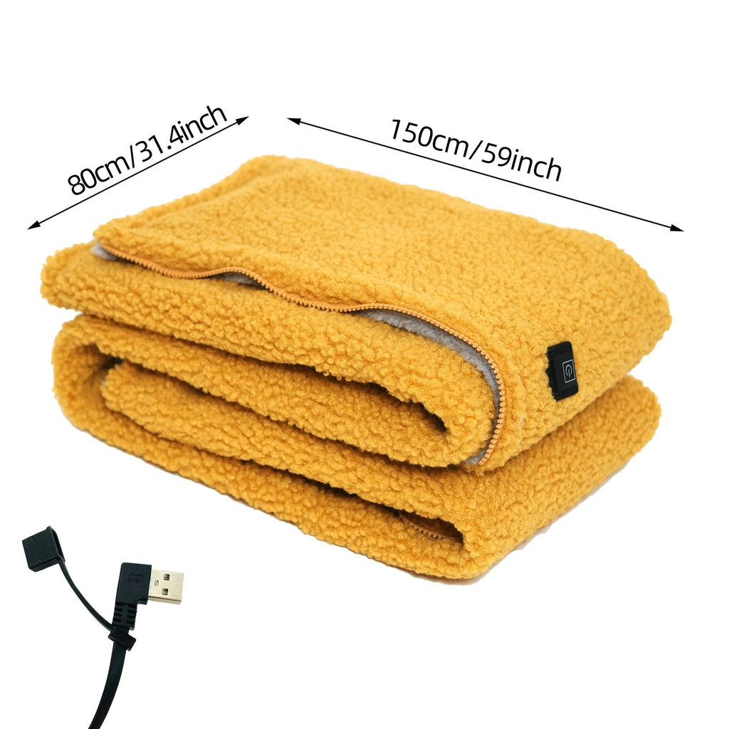 Coperta Riscaldata Portatile con Collegamento USB e 3 Impostazioni di Temperatura