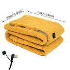 Coperta Riscaldata Portatile con Collegamento USB e 3 Impostazioni di Temperatura