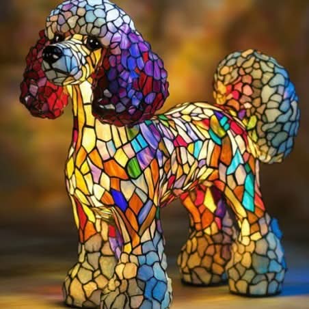 Lunaro - Lampada Notturna Artistica a LED con Razze di Cani per Decorazione d'Interni