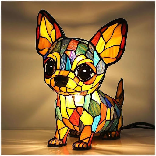 Lunaro - Lampada Notturna Artistica a LED con Razze di Cani per Decorazione d'Interni