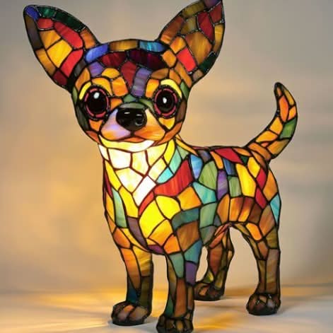Lunaro - Lampada Notturna Artistica a LED con Razze di Cani per Decorazione d'Interni