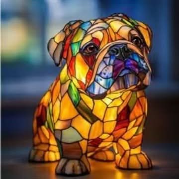 Lunaro - Lampada Notturna Artistica a LED con Razze di Cani per Decorazione d'Interni