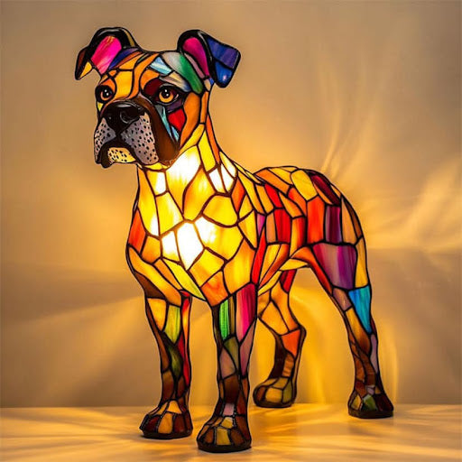 Lunaro - Lampada Notturna Artistica a LED con Razze di Cani per Decorazione d'Interni