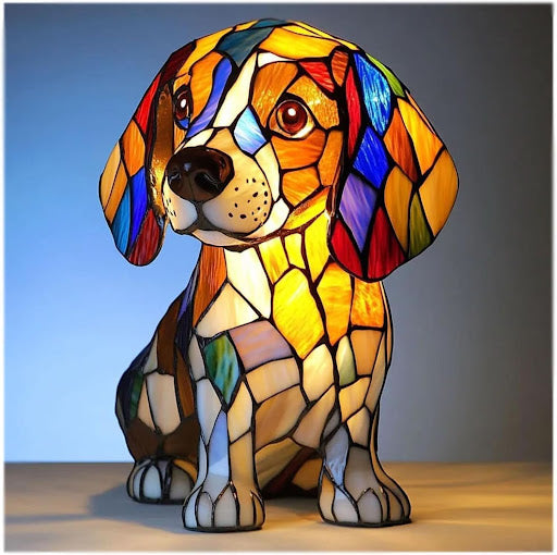 Lunaro - Lampada Notturna Artistica a LED con Razze di Cani per Decorazione d'Interni