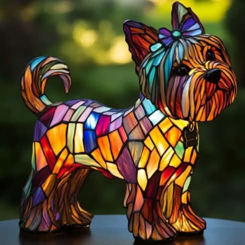 Lunaro - Lampada Notturna Artistica a LED con Razze di Cani per Decorazione d'Interni